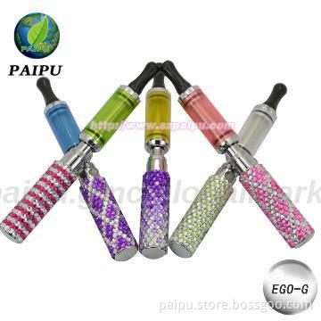 electronic cigarette diamond ego battery with various colors and desig